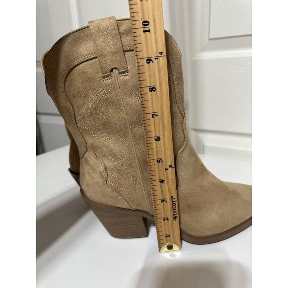 Universal Thread Women's Jacey Western Ankle Boots Tan Size 11 NWT - Picture 8 of 8
